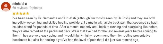 Chiropractic Firestone CO Michael Testimonial